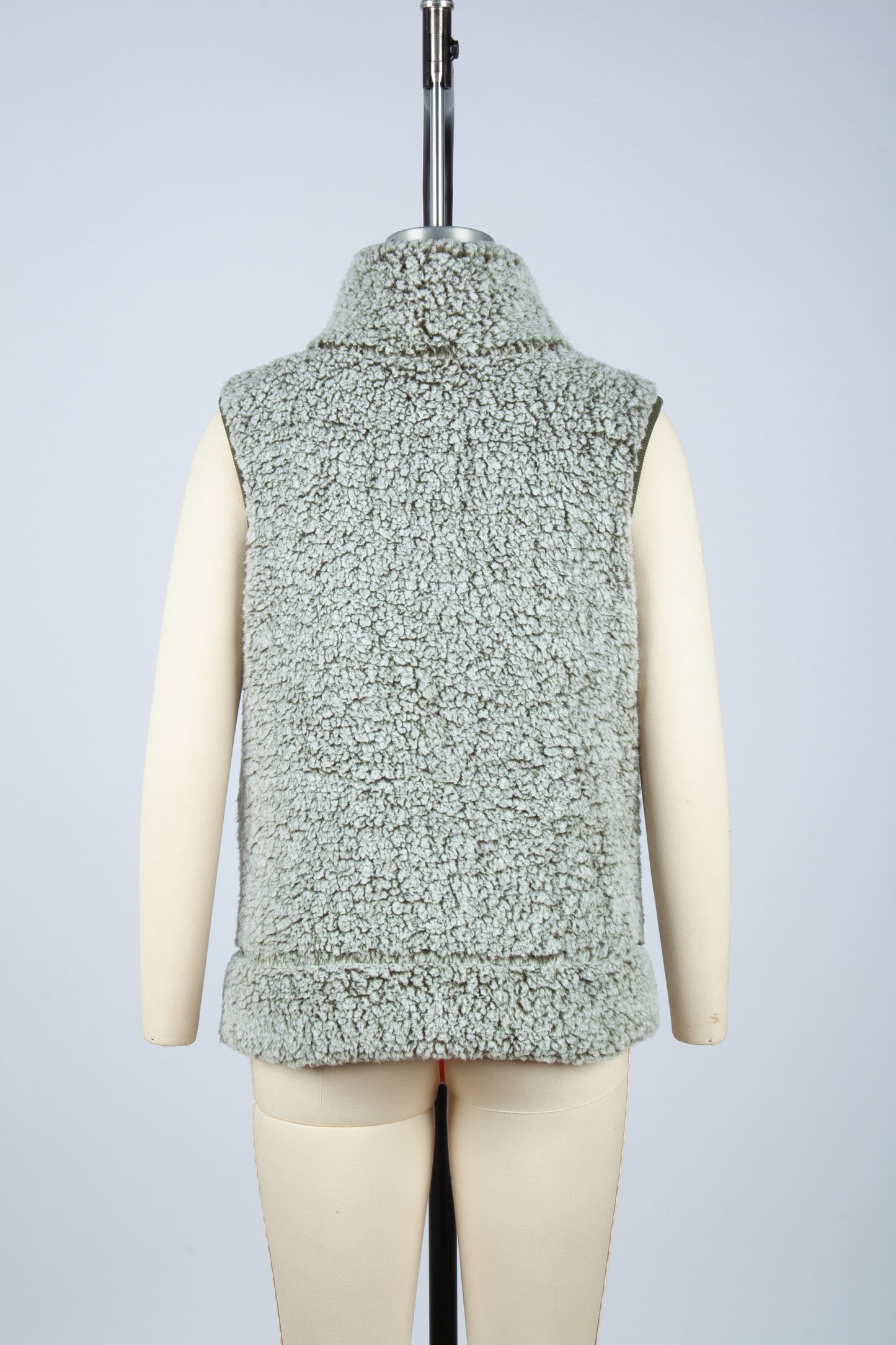 Casual Women Autumn Clothing round Neck Long Sleeve Zipper Non Ironing Fade Treatment Bubble Velvet Vest Jacket