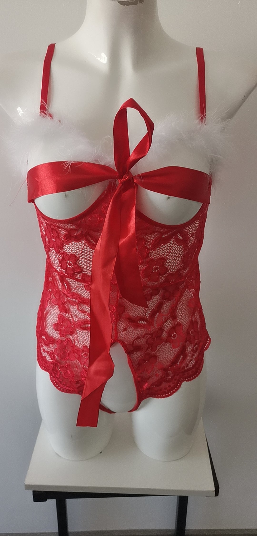 Christmas Game Uniform Red Bow Suit