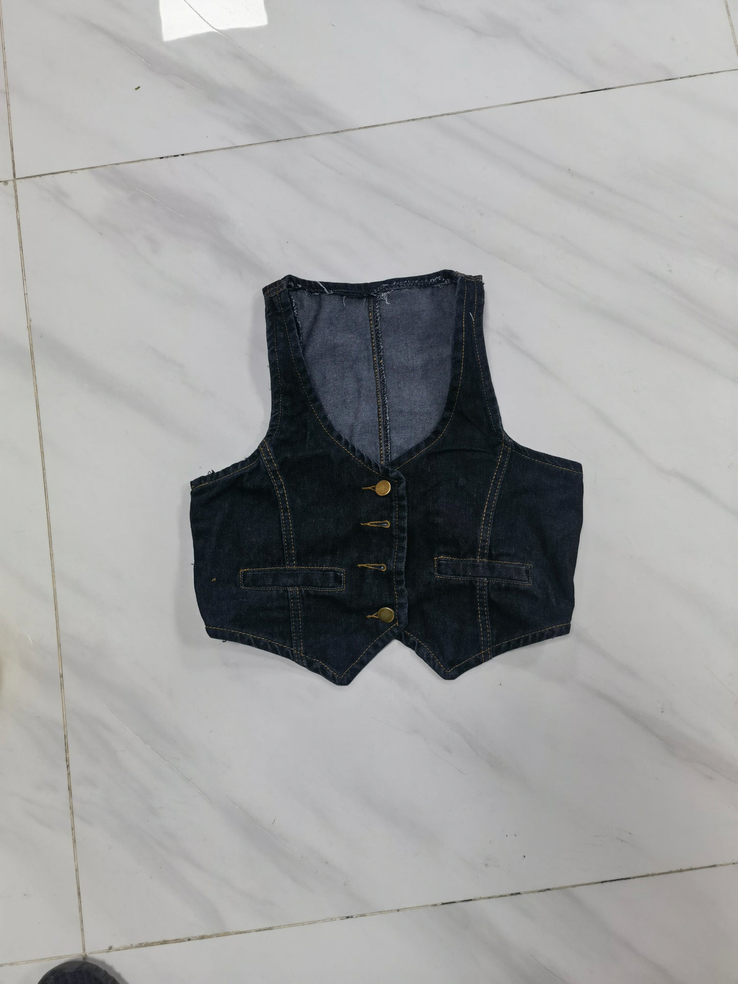 Slim Denim Vest For Women