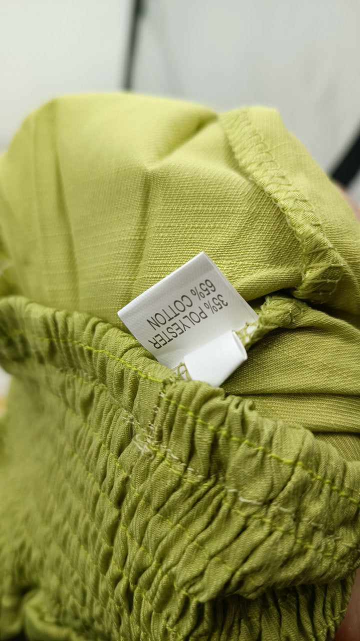 Spring Summer Women Clothing Cotton Linen Solid Color Elastic Waist Wide Leg Pants Casual Pants Trousers