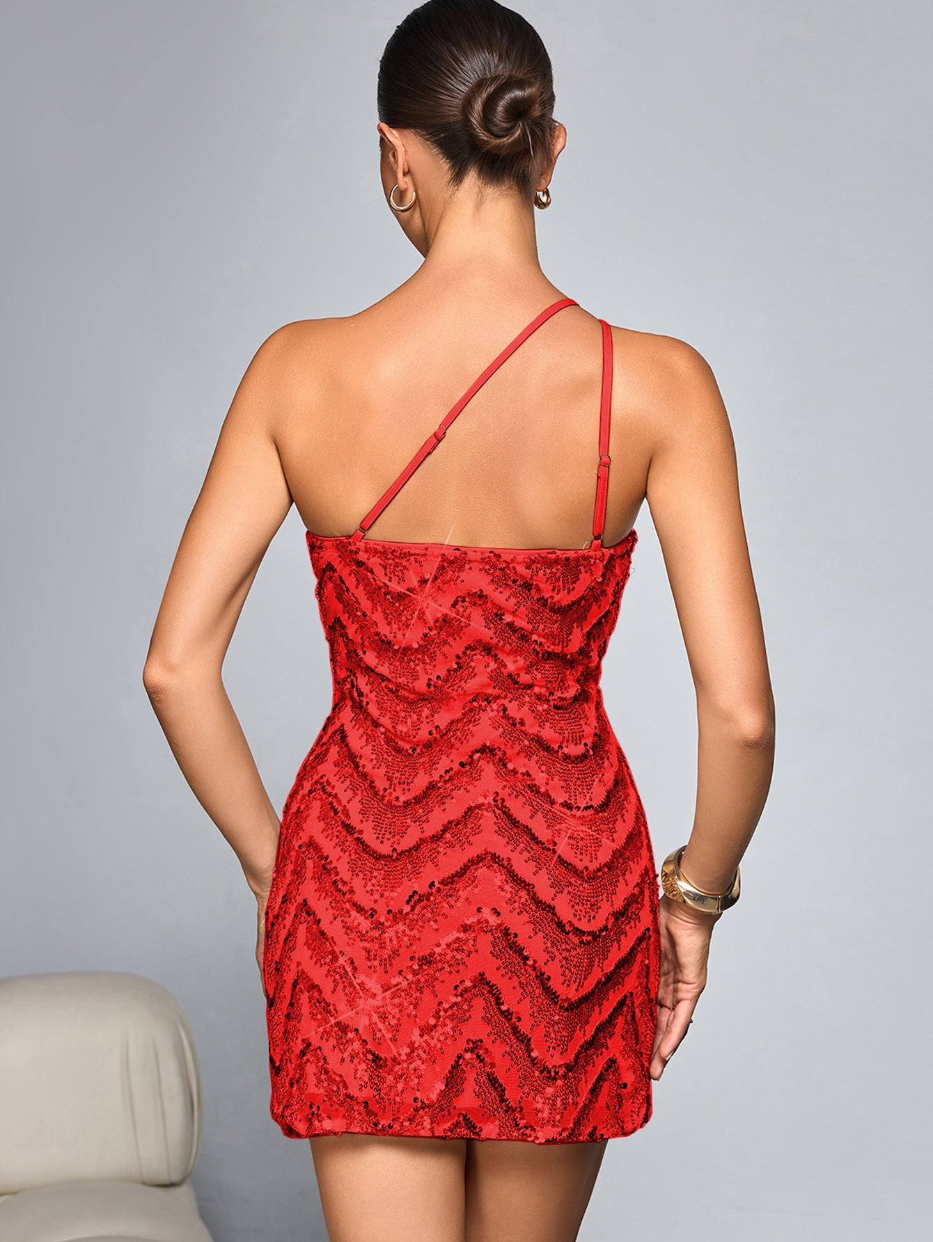 Sexy Sequin Sling Dress Short Dress Women Clothing Party Dress