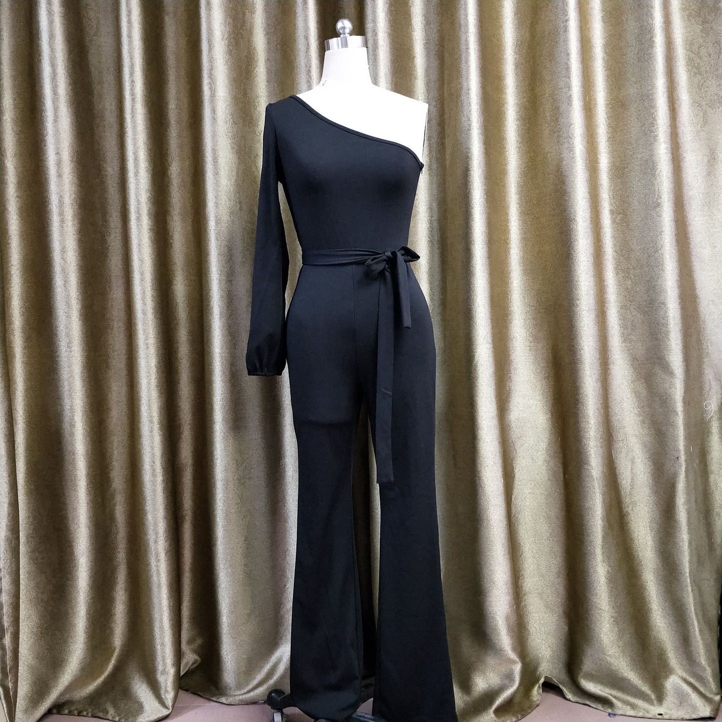 Creative Women One Shoulder Asymmetric Women Clothing Jumpsuit