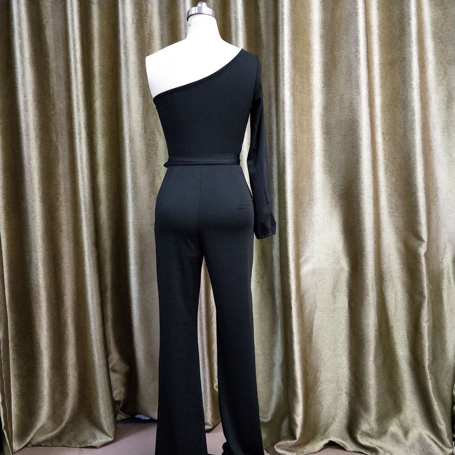 Creative Women One Shoulder Asymmetric Women Clothing Jumpsuit