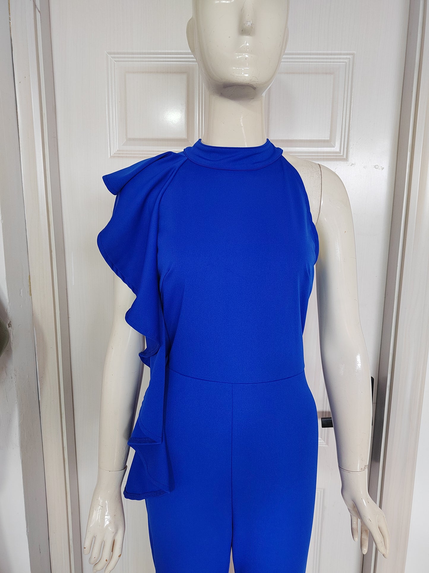 Women Clothing Dress Ruffled Sleeveless Sexy Jumpsuit