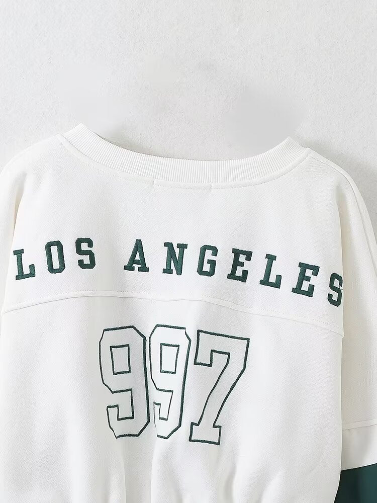 Winter Women Clothing Casual Hong Kong Short Text Sweatshirt Top