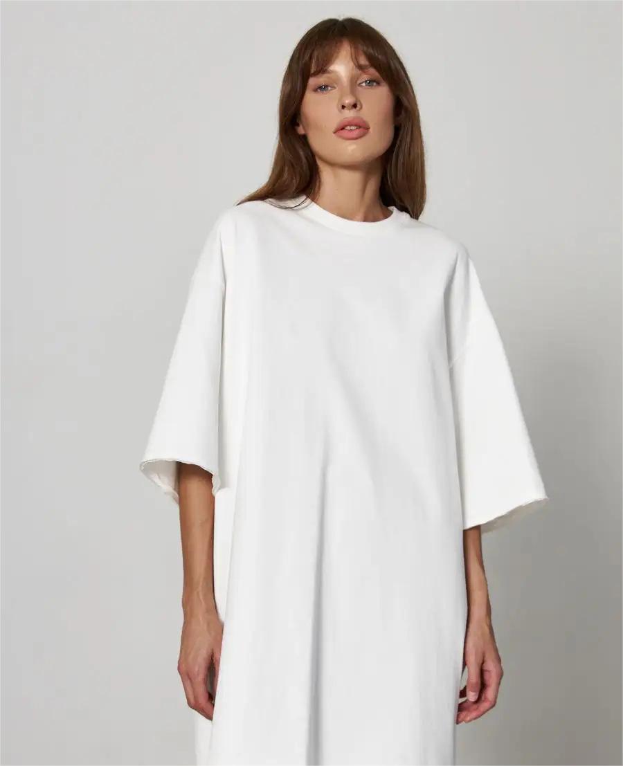 Spring Summer Cotton T Shirt Solid Color Short Sleeve Women Loose Large Version