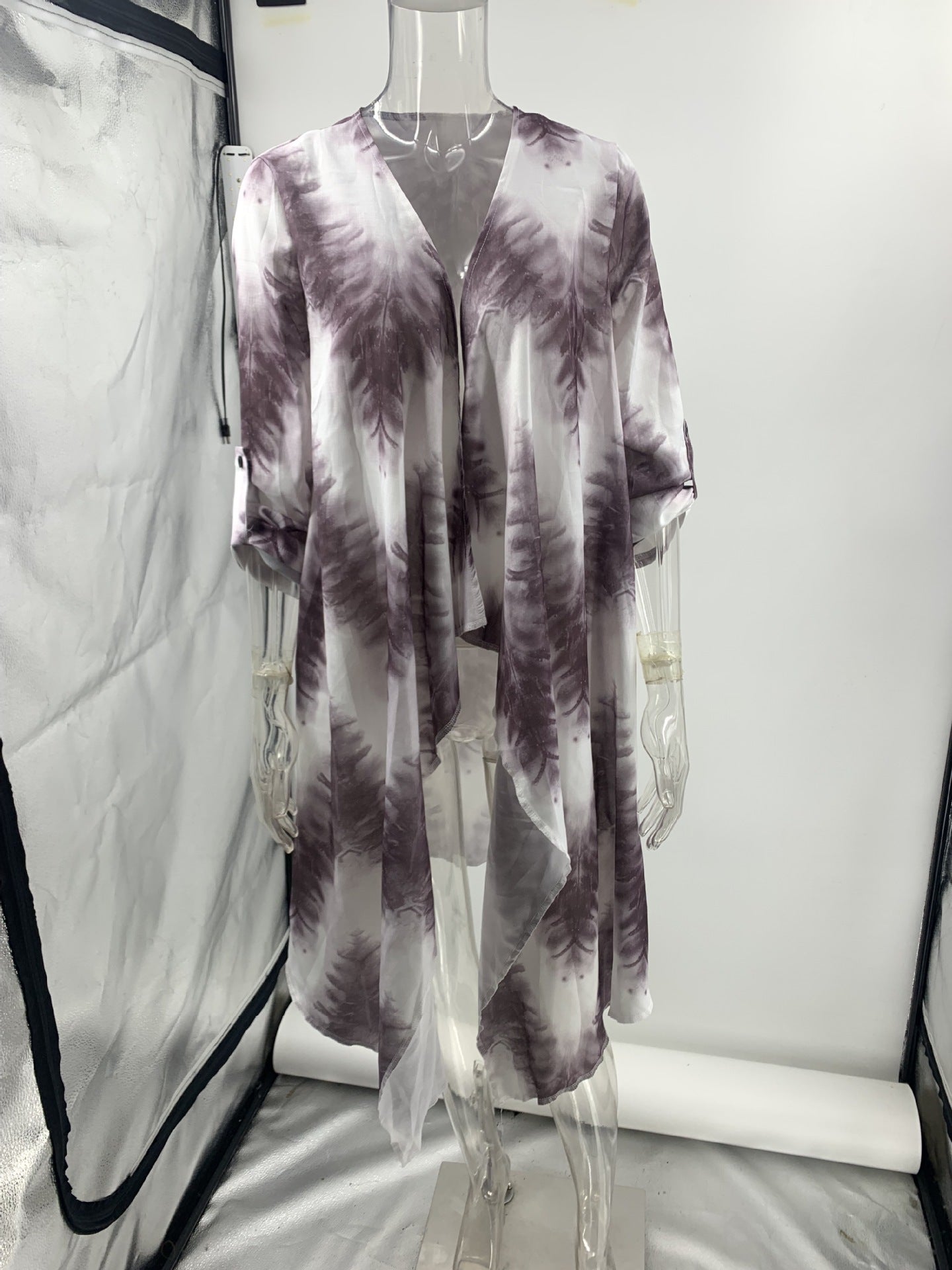 Printed Vest Tassel Cropped Pants Coat Three Piece Suit