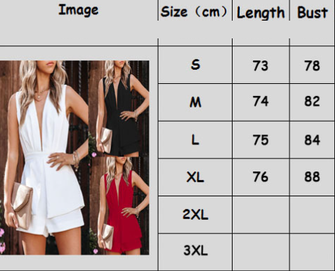 Spring Summer Sexy V neck Backless Jumpsuit Casual Party Romper for Women