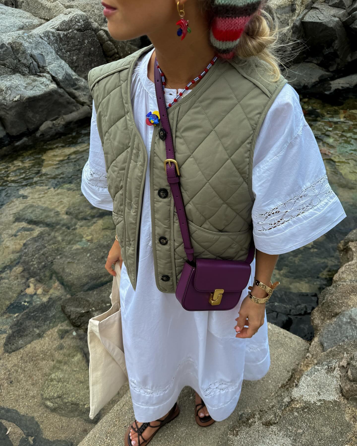 Fall Women Clothing Stylish Simple Casual Quilted Cotton Vest Coat