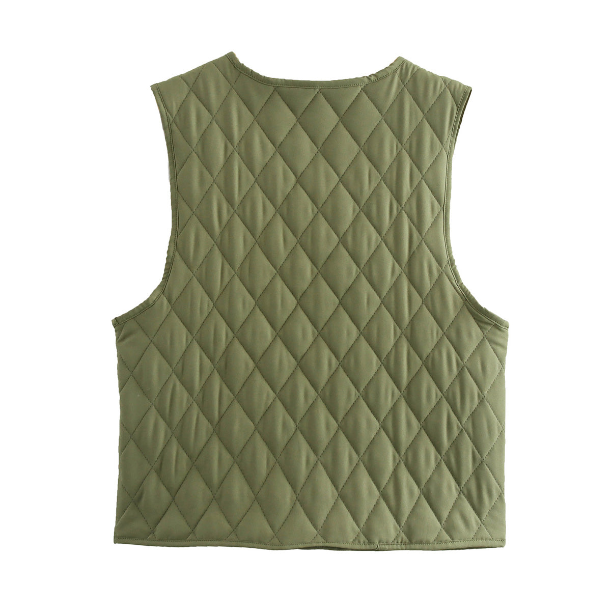 Fall Women Clothing Stylish Simple Casual Quilted Cotton Vest Coat