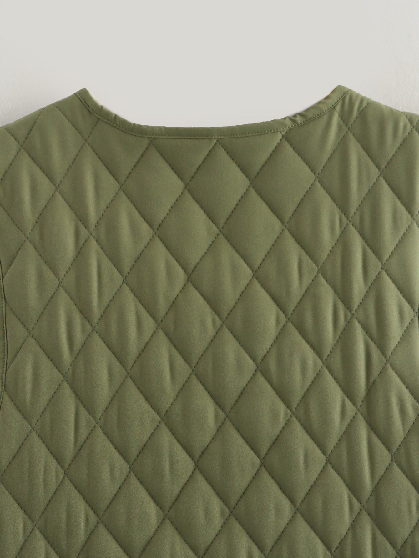 Fall Women Clothing Stylish Simple Casual Quilted Cotton Vest Coat
