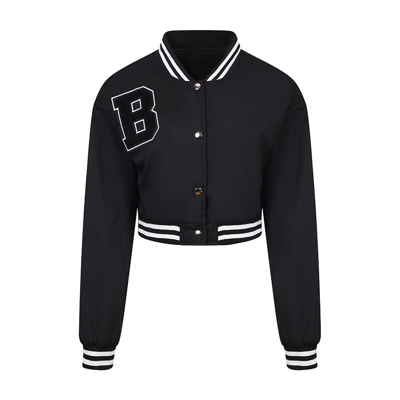 Plus Size Women Varsity Jacket Women Casual Jacket Spring Autumn Thin Cotton Coat European Women Motorcycle Clothing