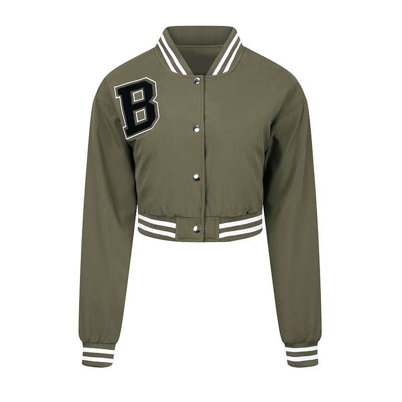 Plus Size Women Varsity Jacket Women Casual Jacket Spring Autumn Thin Cotton Coat European Women Motorcycle Clothing