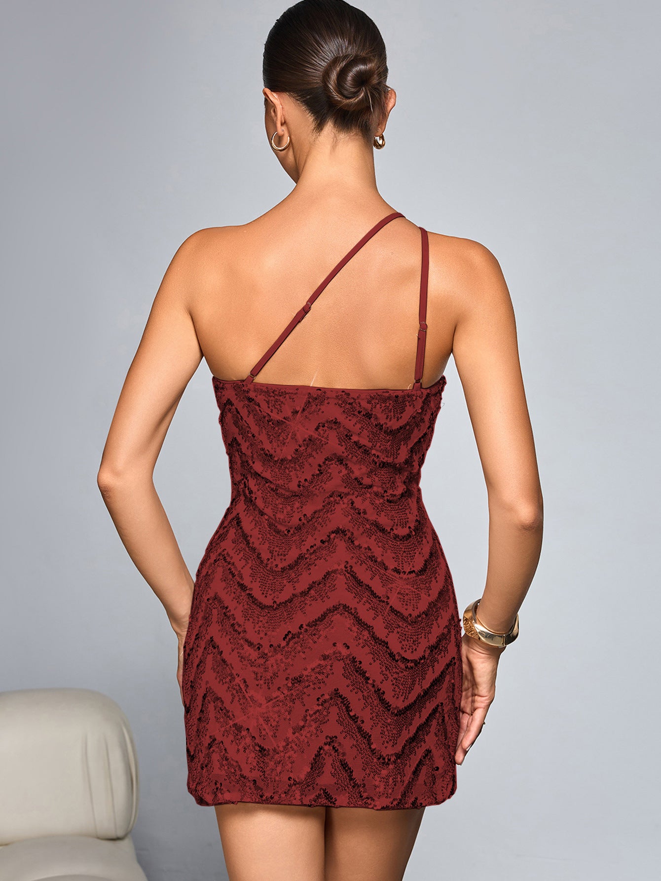 Sexy Sequin Sling Dress Short Dress Women Clothing Party Dress