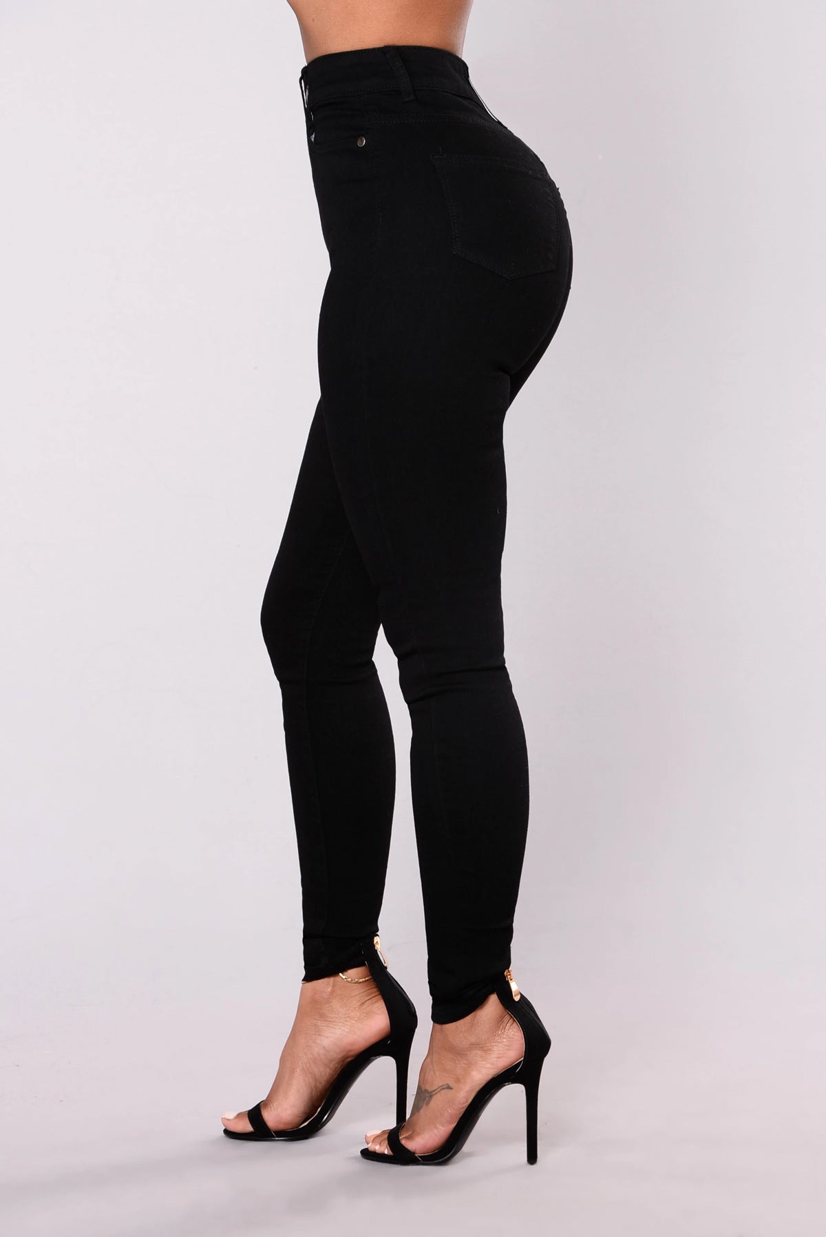 Popular Ultra High Waist Stretch Hip Lift Denim Skinny Pants