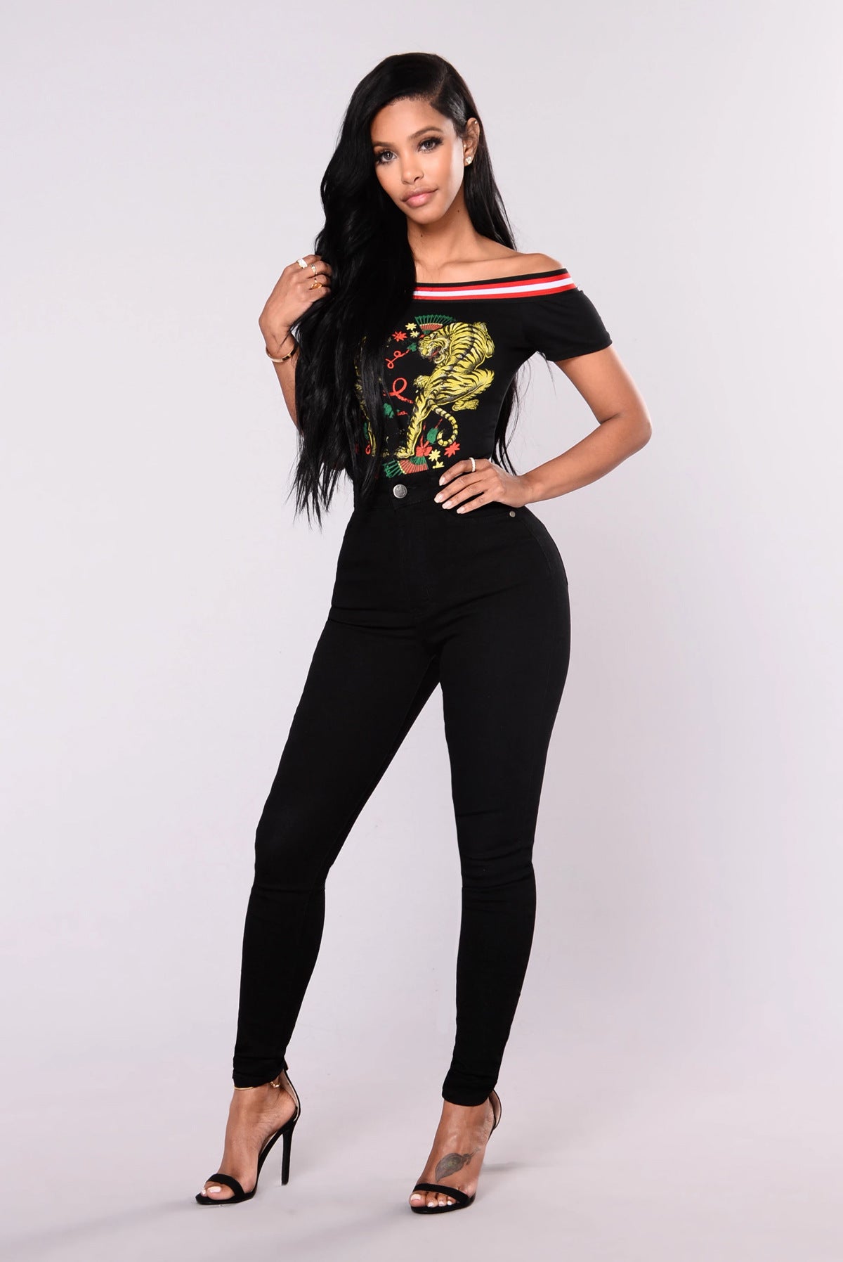 Popular Ultra High Waist Stretch Hip Lift Denim Skinny Pants