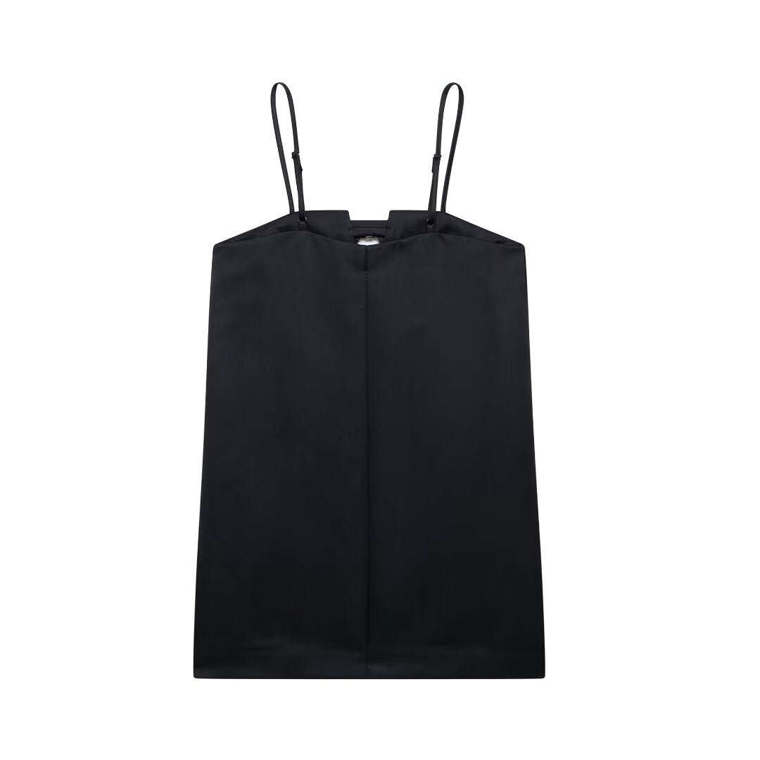 Women Minimalist Decorative Lace up Short Dress