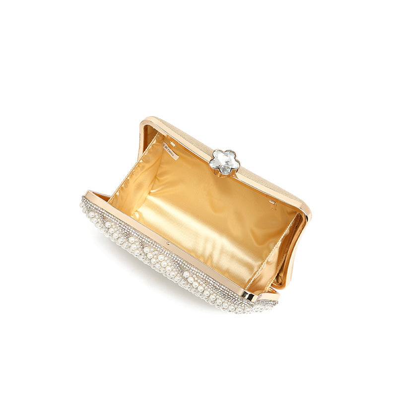 Model Dinner Bag Women Bag Trend High Sense Chinese Pearl Chain Crossbody Bag