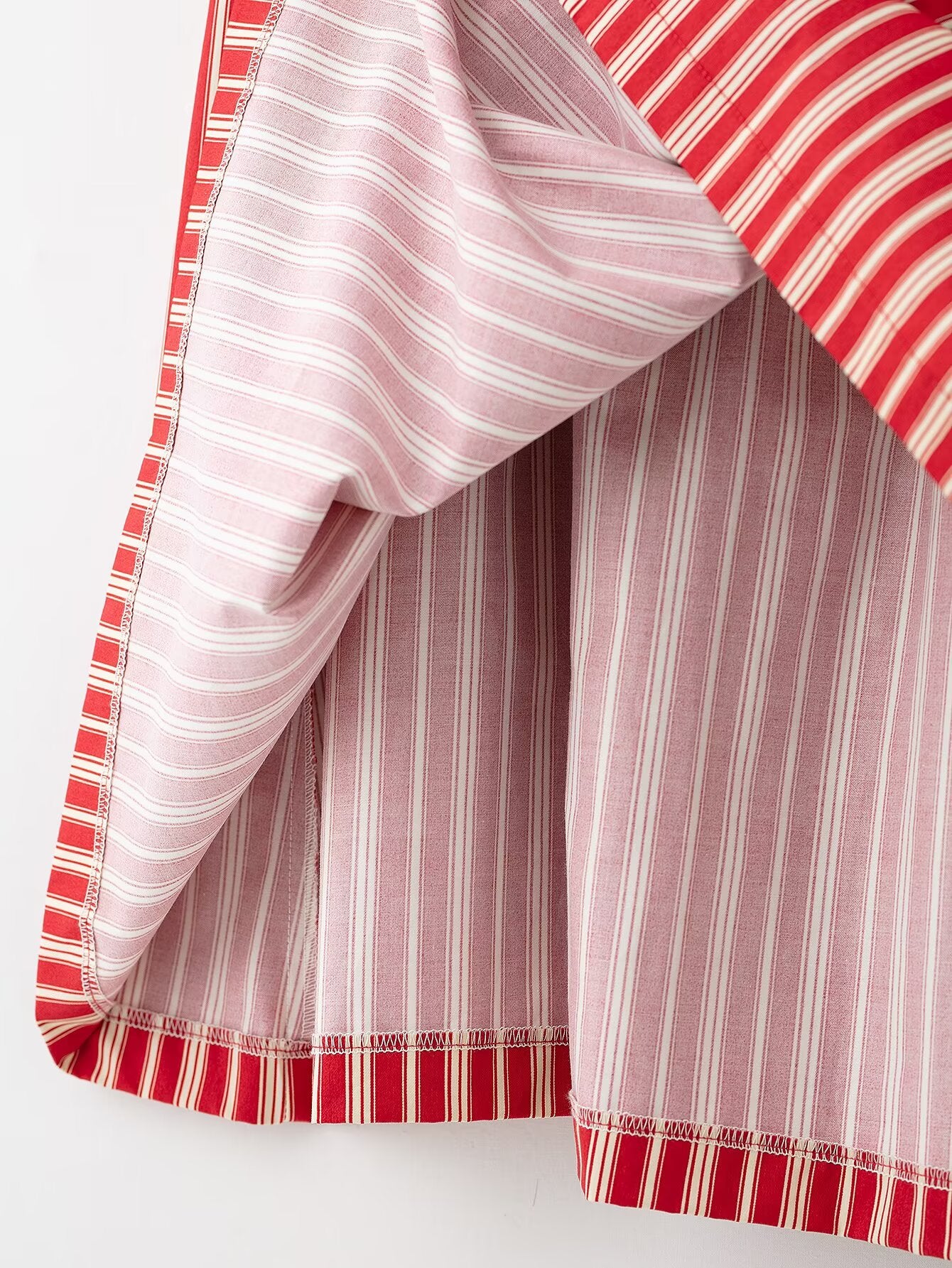Women Striped Spaghetti Straps Short Top High Waist Midi Skirt Two Piece Sets