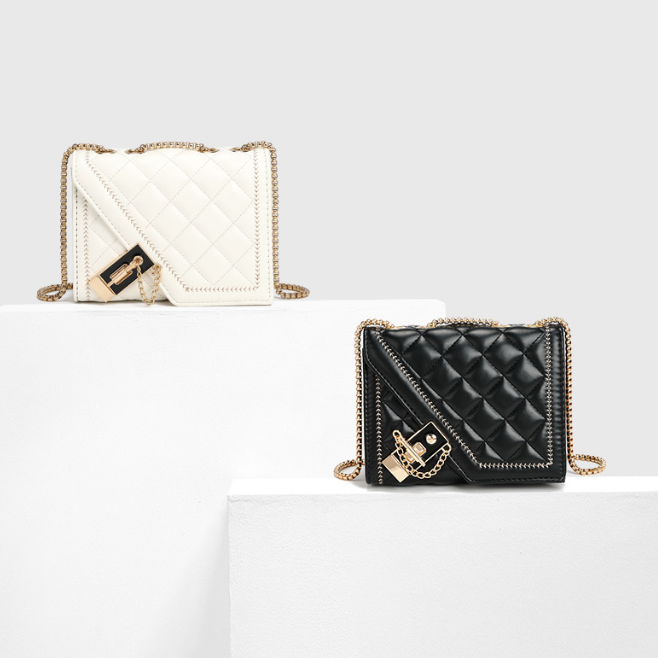 Bag Women Bag Winter High Grade Rhombus Chain Shoulder Crossbody Small Square Bag