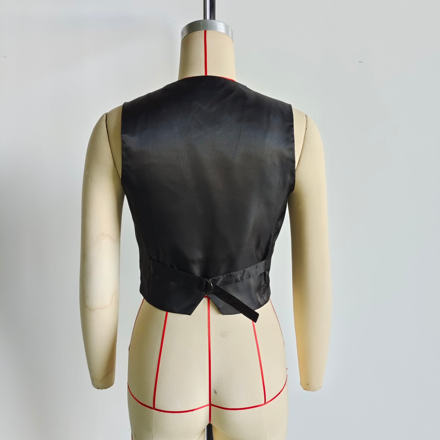 Women Clothing Women Gray Striped Vest Jacket