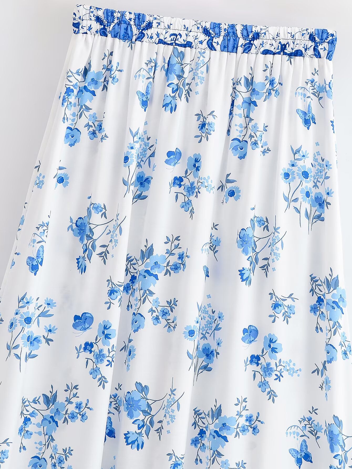 Spring Women Rayon Printed Tassel Vacation Bohemian Skirt