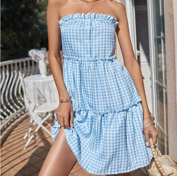 Corset Tiered Dress Ladies Trendy Dress