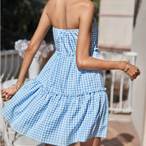 Corset Tiered Dress Ladies Trendy Dress