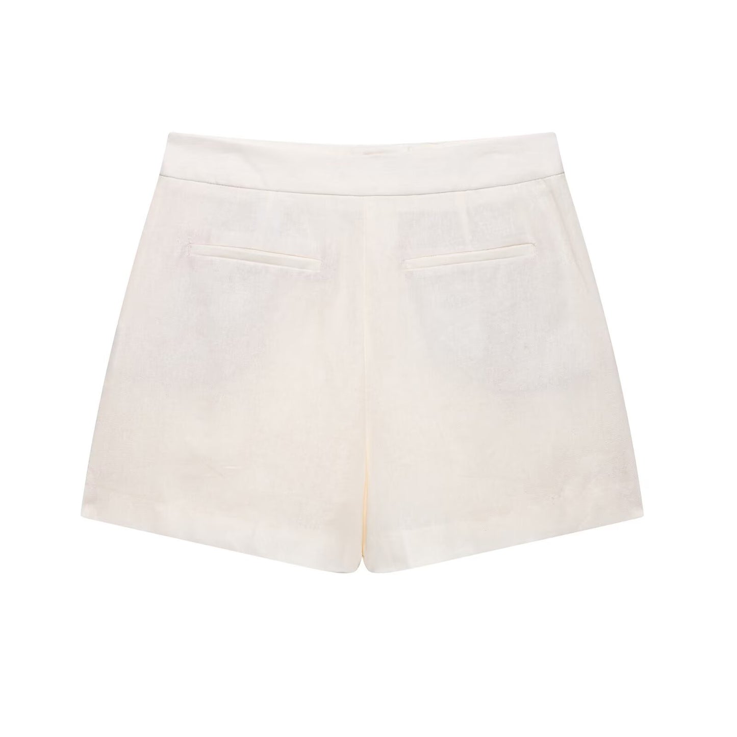Women Clothing Summer round Neck Double Row Button Vest Shorts Two Piece Sets Women
