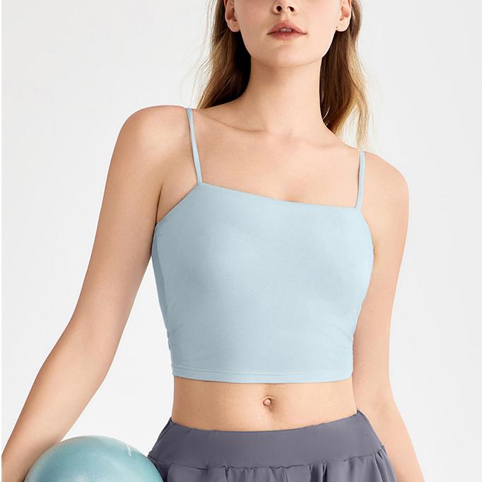 Arrival Camisole with Chest Pad Women Beauty Back Inner Wear Workout Bra Breast Holding Spaghetti Strap Yoga Vest