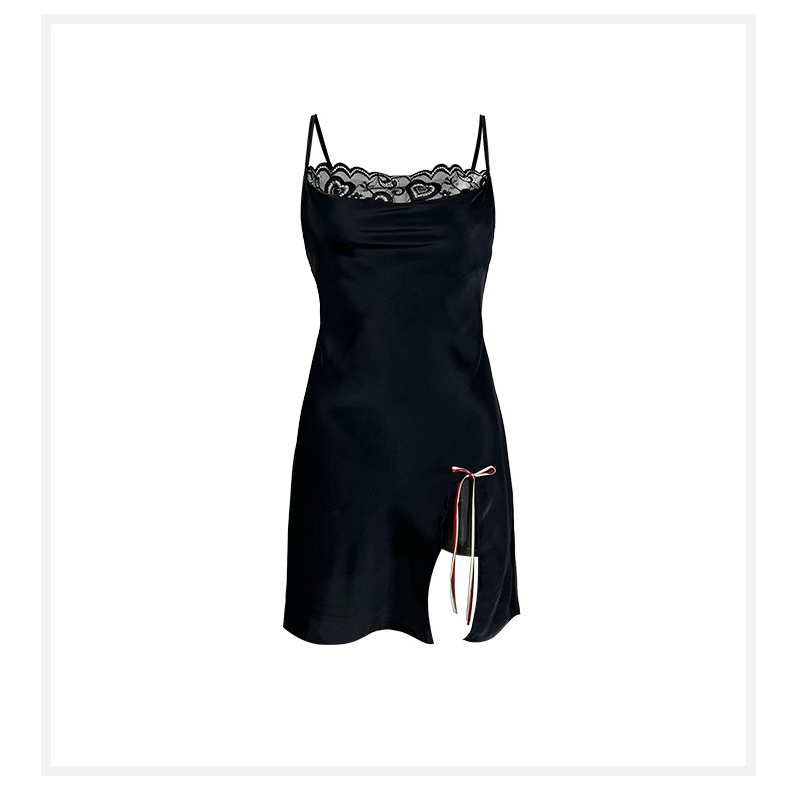 Sexy Seduction Short Slip Nightdress Passion Temptation Slit High Grade Nightdress
