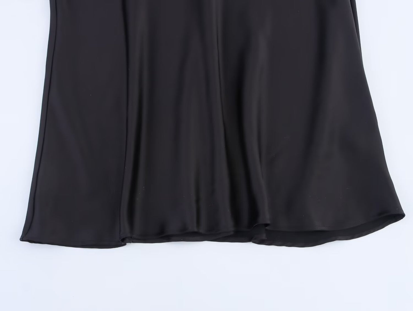Women Clothing Summer Elegant Silk Satin Texture Strap Length Dress