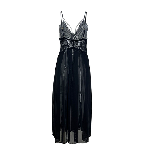 Sexy Underwear Nightclubs V neck Nightdress Backless Pearl Cami Dress