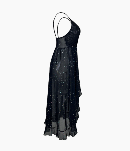 Sexy Underwear Nightclub Sexy Pajamas V neck Sleeveless Sequin Slip Dress
