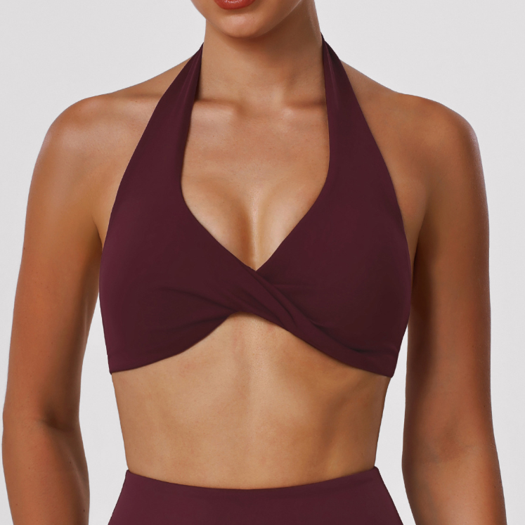 Sexy Hollow Out Cutout out Beauty Back Yoga Bra Halter Sports High Elastic Vest Running Fitness Push up Underwear
