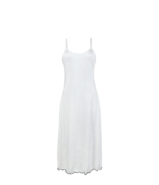 Milk Silk Silky Skin Friendly Slip Nightdress Ladies Long Backless Simple Casual Homewear