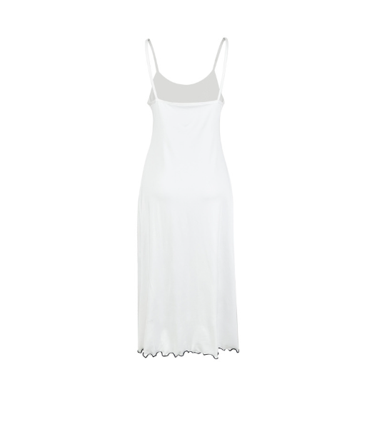 Milk Silk Silky Skin Friendly Slip Nightdress Ladies Long Backless Simple Casual Homewear