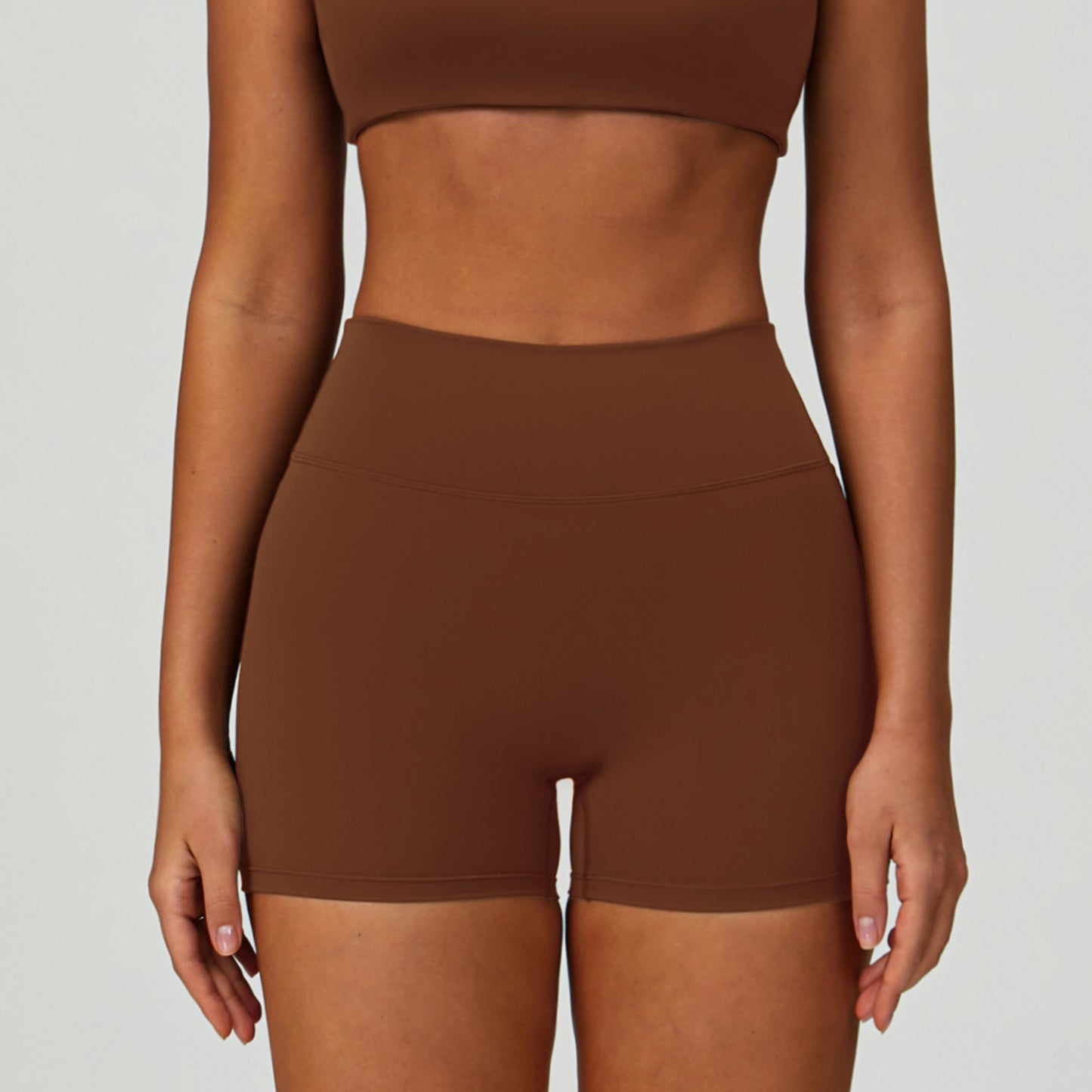 Nude Feel Yoga Shorts Tight High Waist Quick Drying Outdoor Exercise Shorts Women Casual Running Fitness Clothes