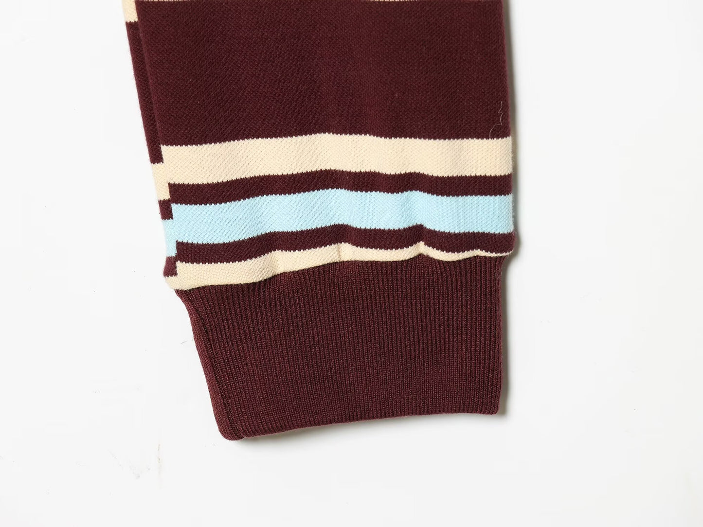 Women Clothing Collared Patchwork Long Sleeve Sweater