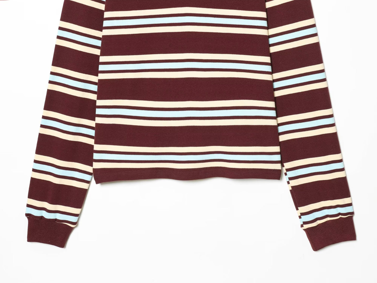 Women Clothing Collared Patchwork Long Sleeve Sweater