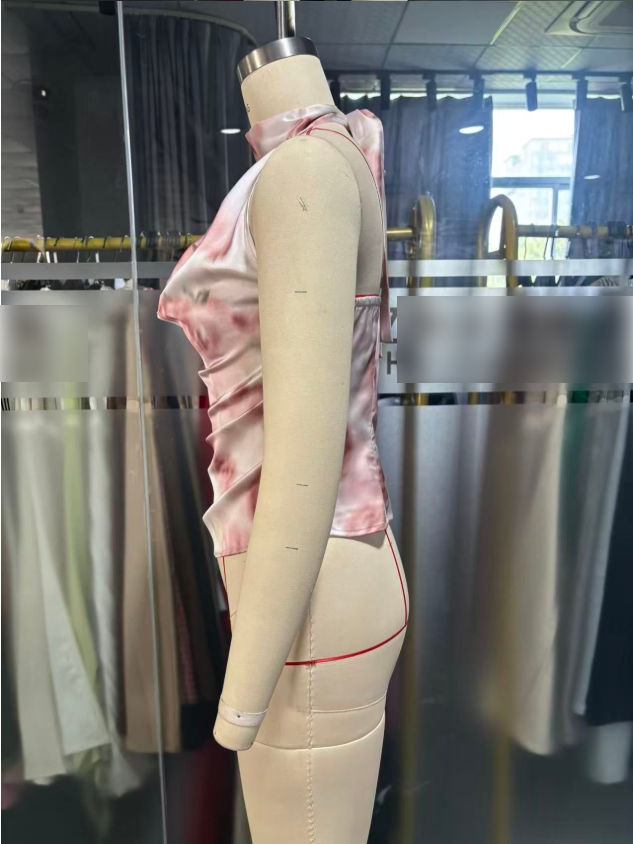 Acetate Satin Sexy Dopamine Sexy Halter Spaghetti Straps Top Slim High Sense Sexy Women Sleeveless Blouse