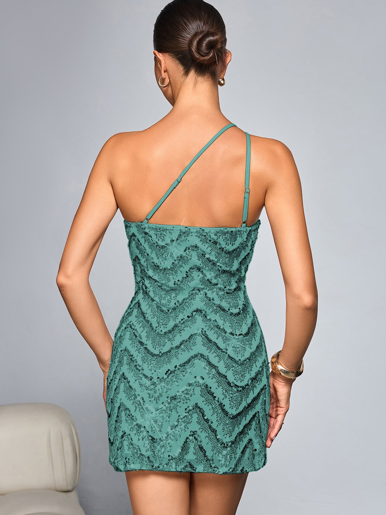 Sexy Sequin Sling Dress Short Dress Women Clothing Party Dress