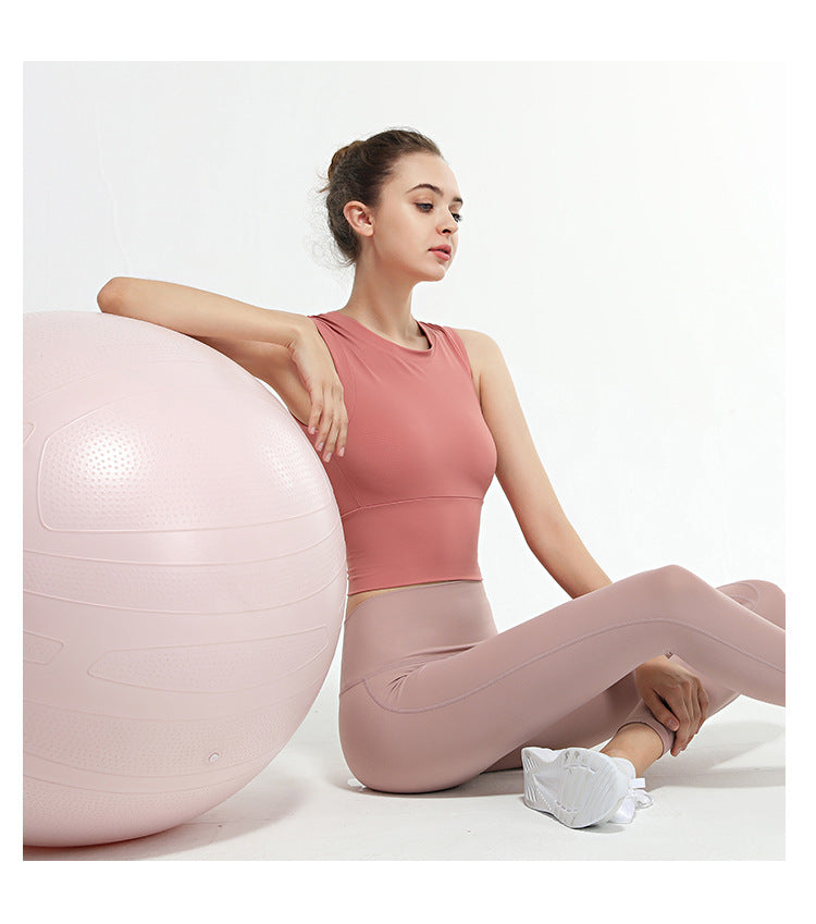 Solid Color Sexy Sports Vest Women Tight Elastic Quick-Drying Running Suit Gym Vest Yoga Jacket