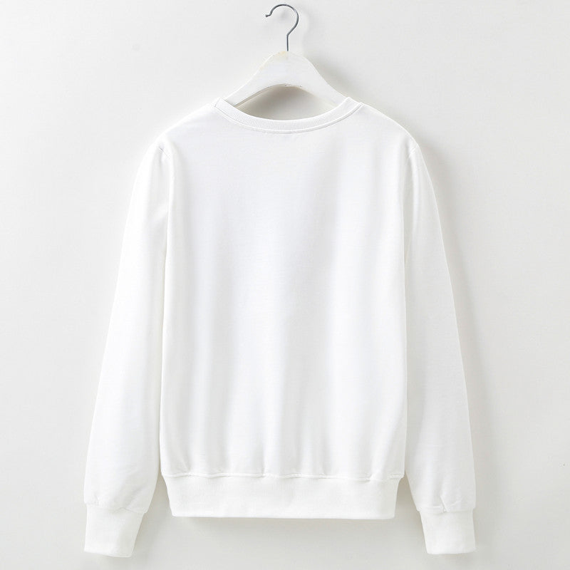 Street Autumn Winter Women Wear Sweatshirt Letter Graphic Print Cropped Long Sleeves Round Neck Top Women