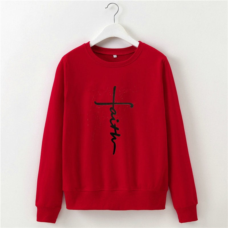 Street Autumn Winter Women Wear Sweatshirt Letter Graphic Print Cropped Long Sleeves Round Neck Top Women