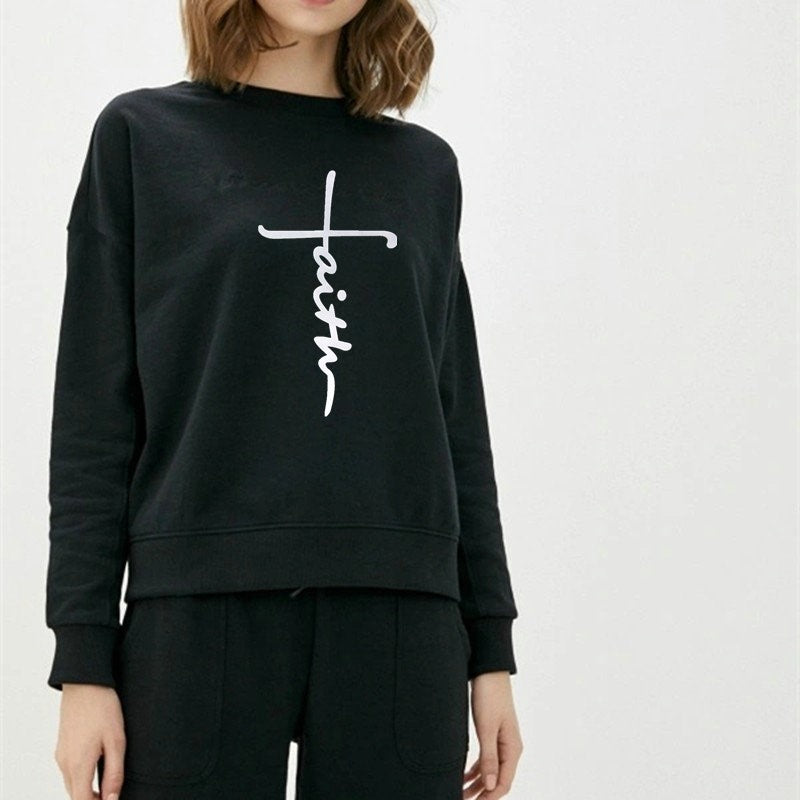 Street Autumn Winter Women Wear Sweatshirt Letter Graphic Print Cropped Long Sleeves Round Neck Top Women