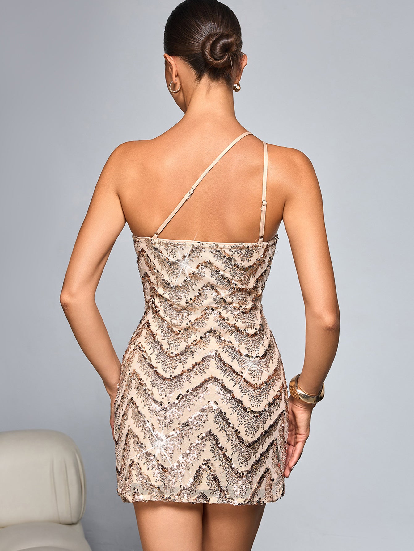 Sexy Sequin Sling Dress Short Dress Women Clothing Party Dress