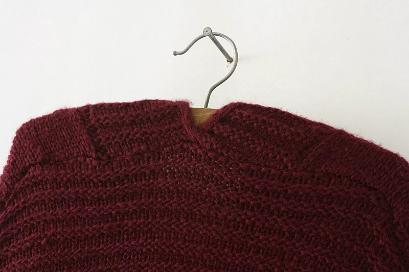 Women Clothing Autumn Winter Twist Knitted Sweater Cardigan Mid-Length Coat