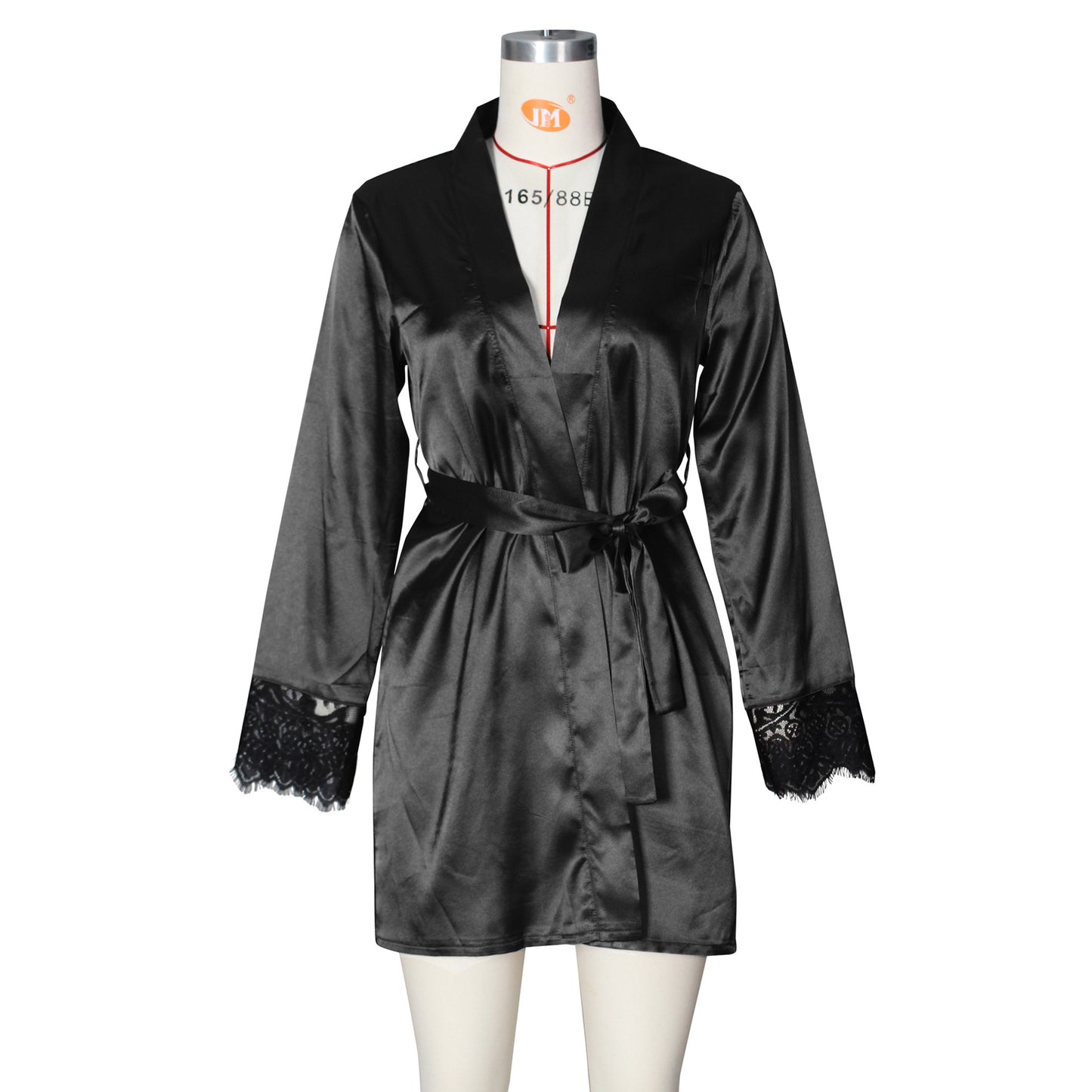 Ladies Robe Sexy See through Lace Cardigan Pajamas Bathrobe Pajamas