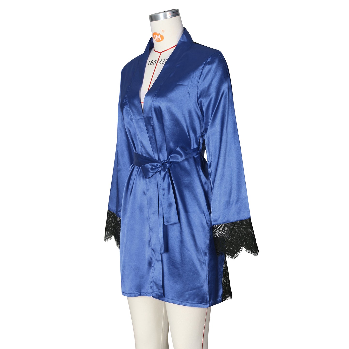 Ladies Robe Sexy See through Lace Cardigan Pajamas Bathrobe Pajamas